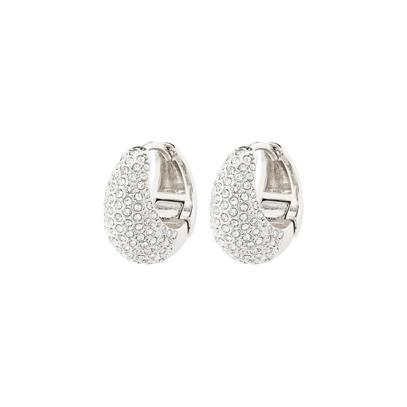 Earrings - Focus Silver Plated Crystal Earrings