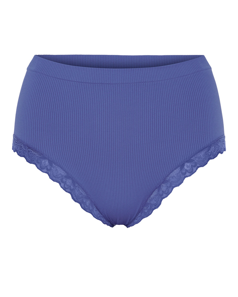 Feline Rib Midi Knickers - Alaska Blue