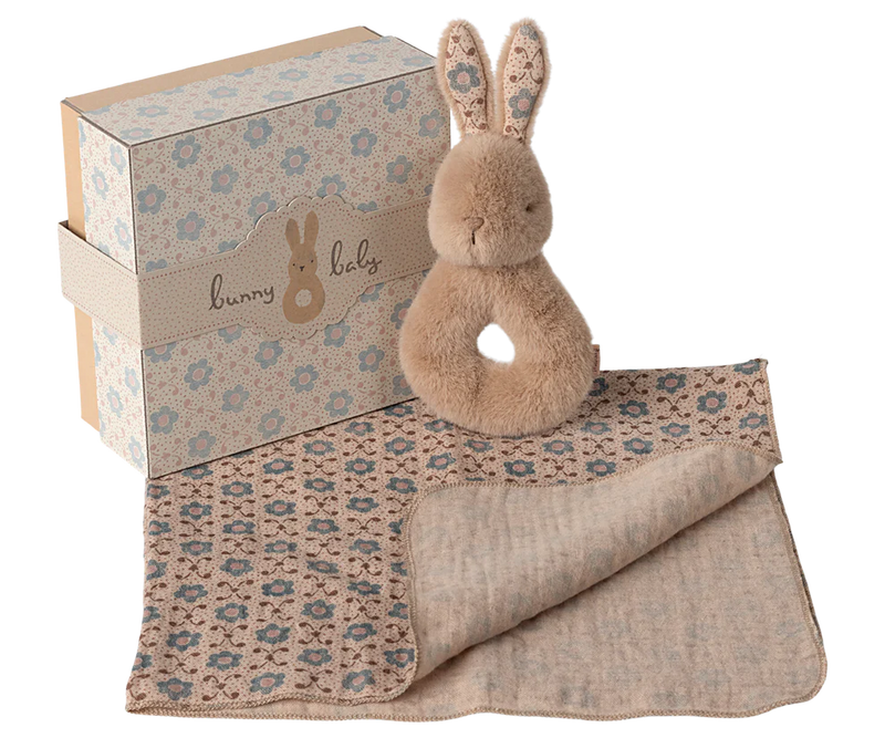 Rattle Set - Rabbit - Cream Peach
