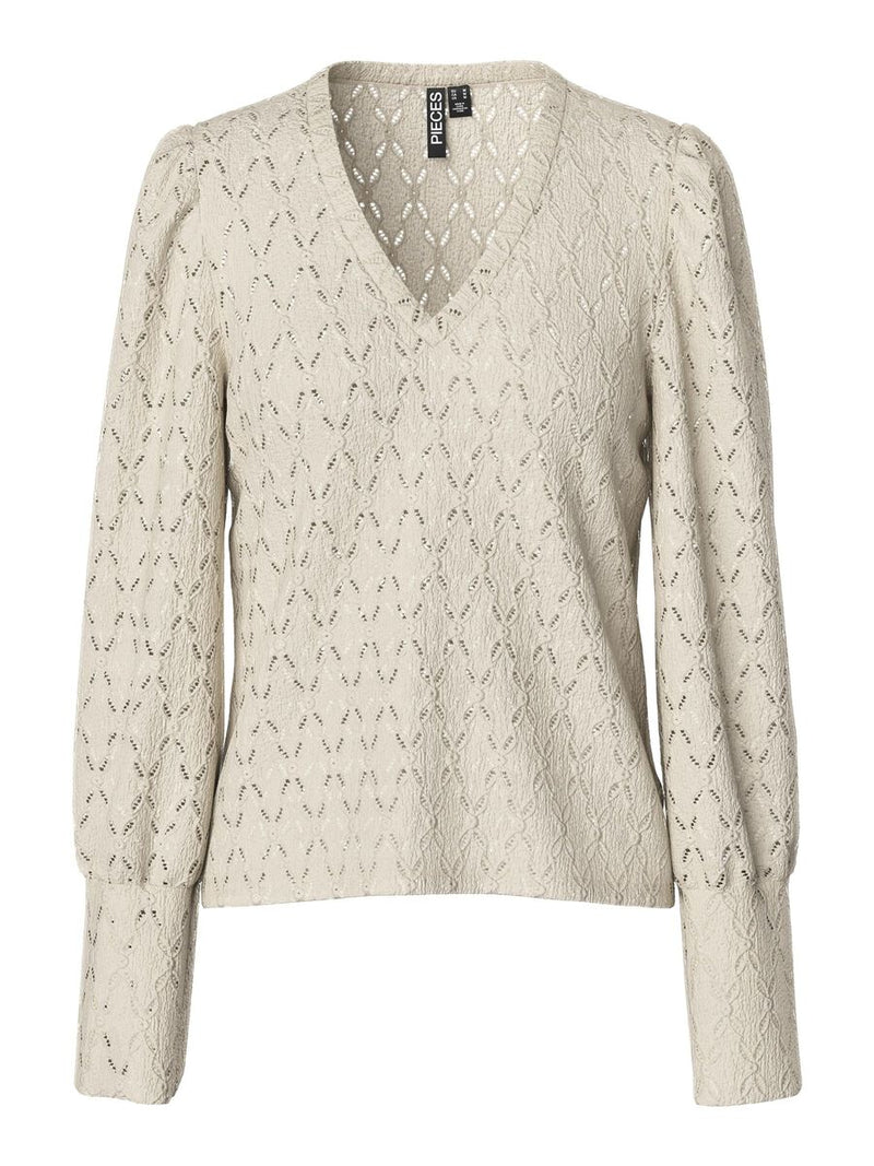 Top - PCCHRISTY NEW LS TOP - Birch