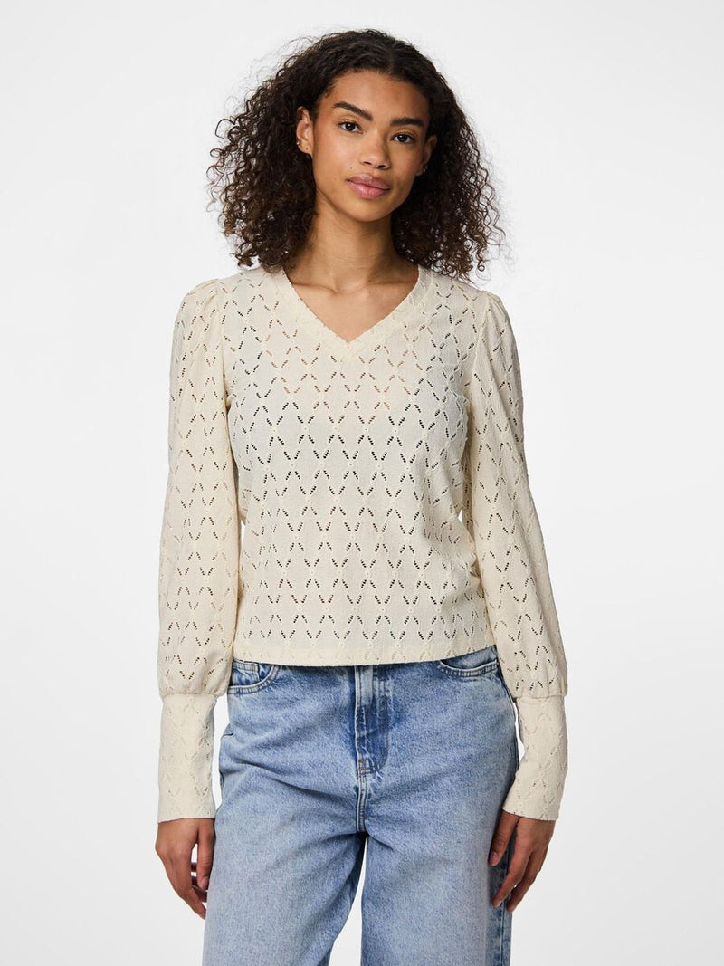 Top - PCCHRISTY NEW LS TOP - Birch