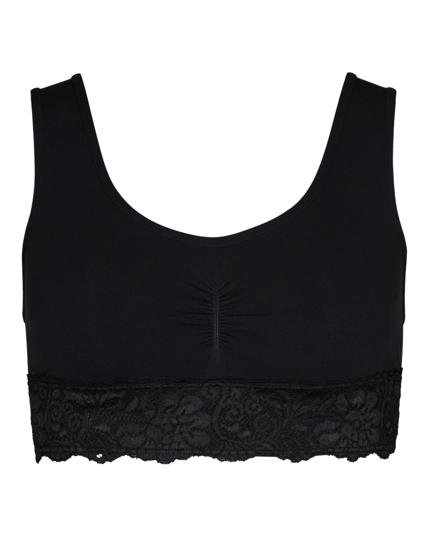 Laura Bra Top with lace - Black