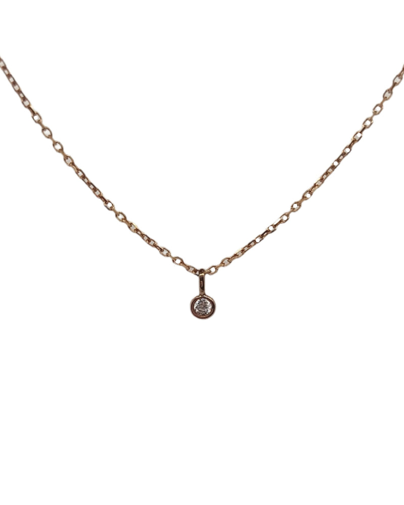 Juleo Jewellery - Single Cubic Zirconia Spectacle Set Necklace - 45cm
