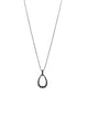 Juleo Jewellery - Teardrop Pendant - Black Rhodium Finish - 80cm