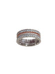 Juleo Jewellery -Triple Eternity Ring Band - 18ct Rose Gold Plating with White Rhodium