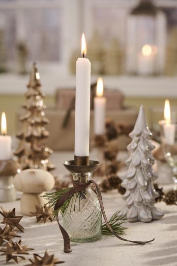 Candle Holder For Bottle - Metal - Brass Colour