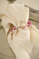 Napkin Ring - Pink Wooden Beads - Handmade