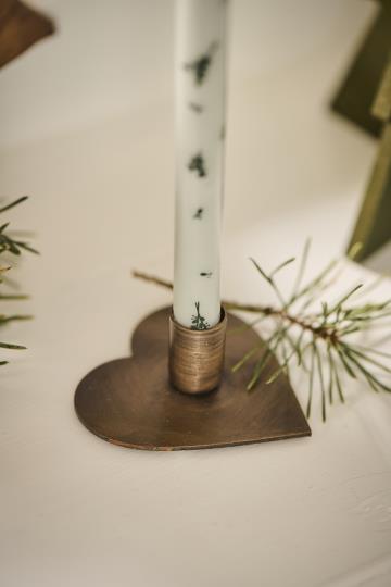 Candle Holder - Heart - Metal - Large