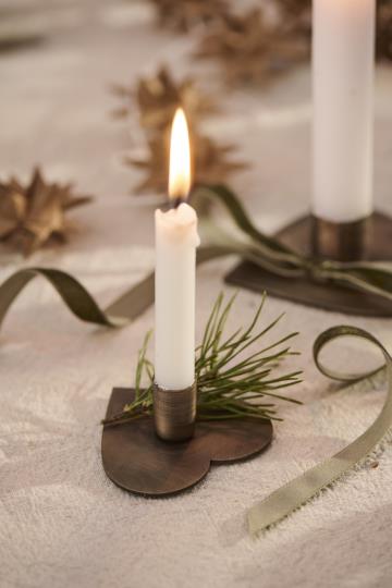 Candle Holder - Heart - Metal - Large