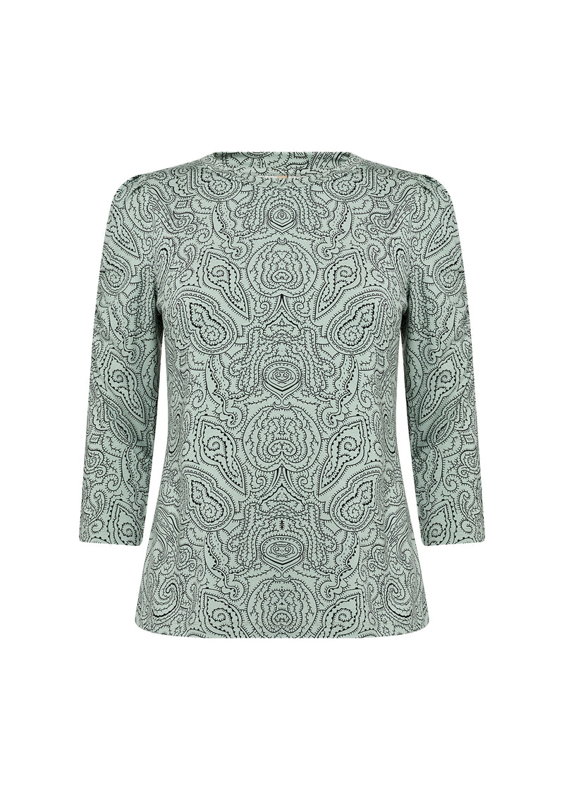 Top - MARCIA AOP - Green - LB