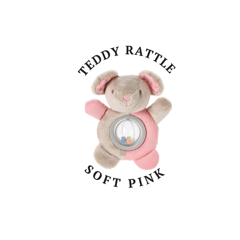 Rattle Lullaby - Teddy - Soft Pink