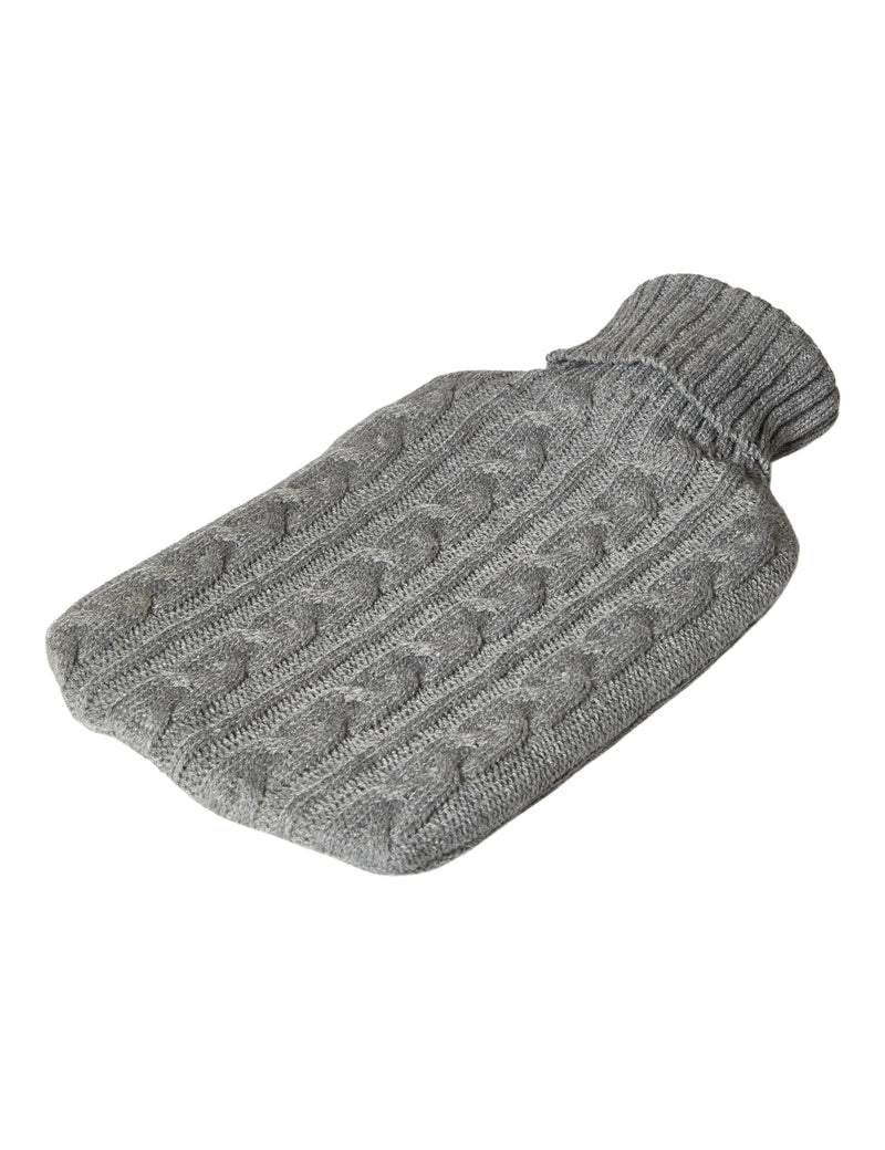 Hot Water Bottle - Knitted - Grey