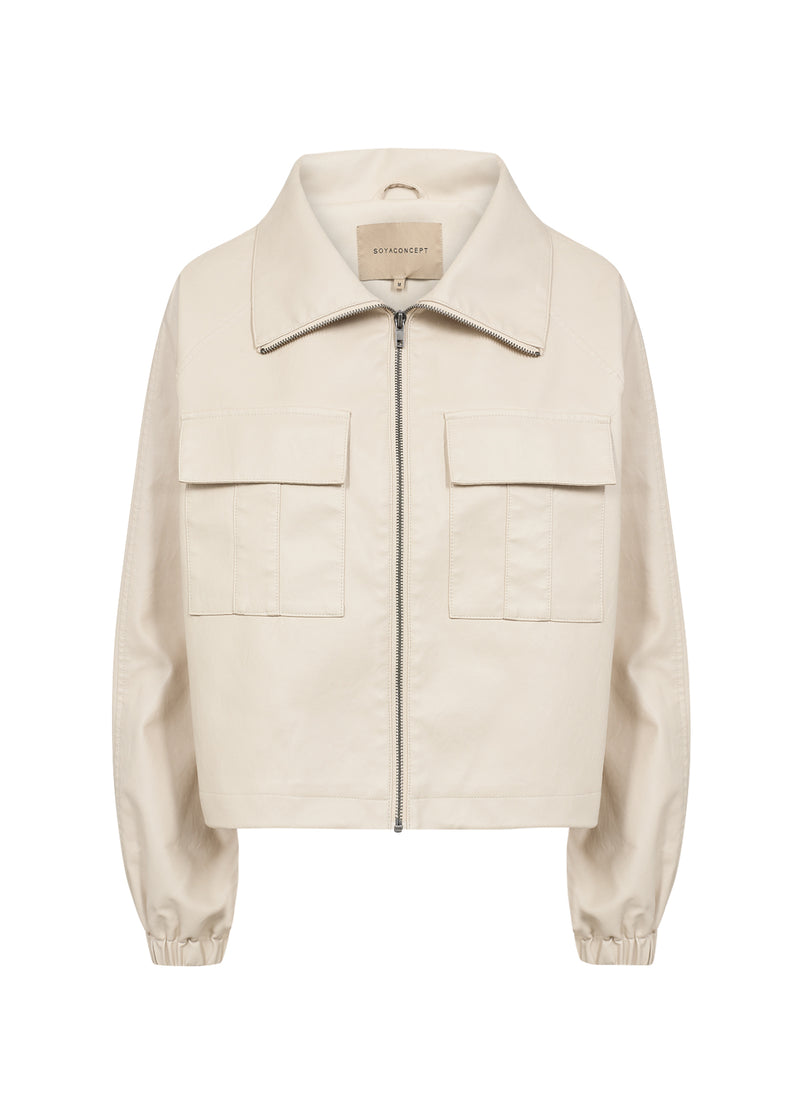Jacket - GUNILLA 9 - Faux Leather - Cream