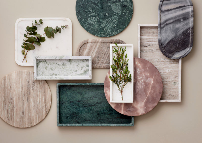 Tray - Marble - White