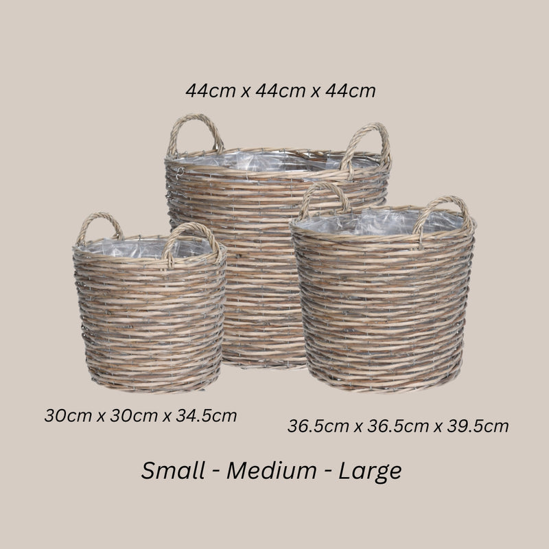 Basket - Willow - Lined For Plants