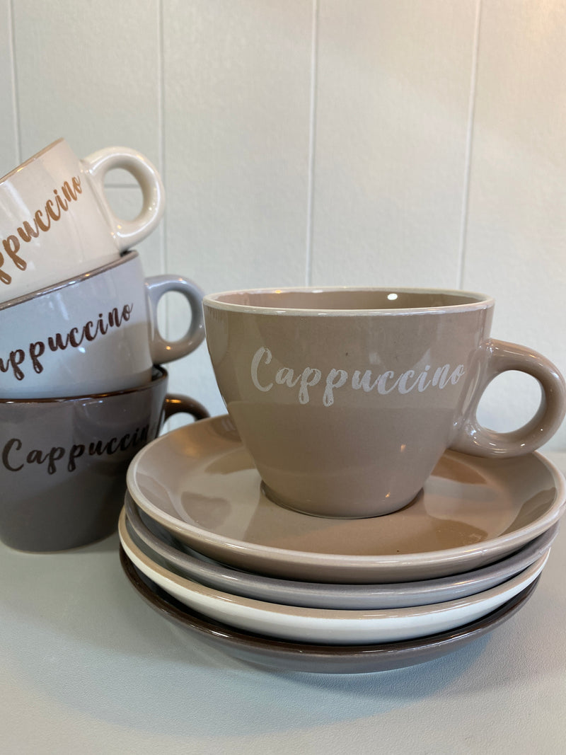 Cup and Saucer - CAPPUCINO - LATTE - 220ml