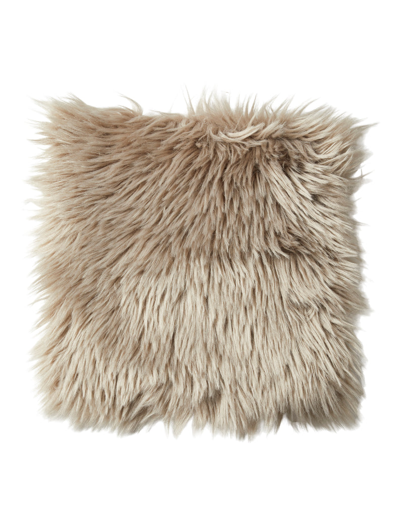 Seat Pad - Lamb Skin - Faux Fur - Mocca