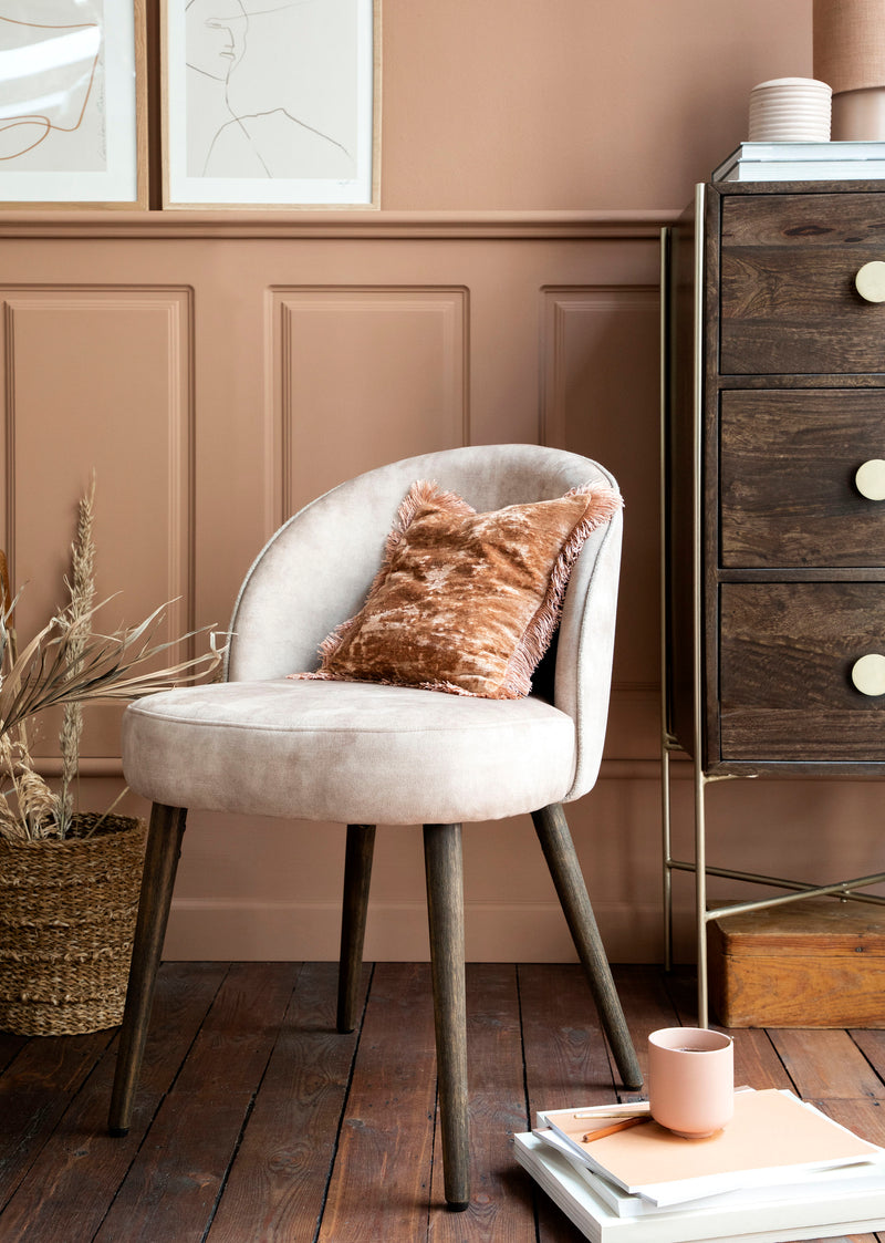 Cushion - Fringed - Rose