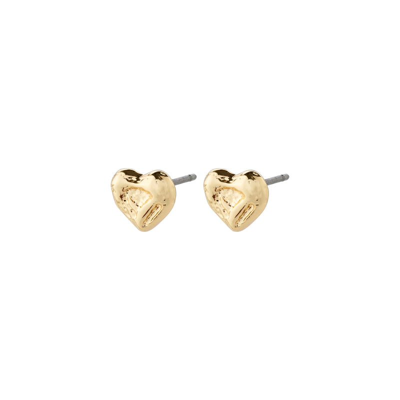 Earrings - Arlet Gold Plated Heart Studs -JANE