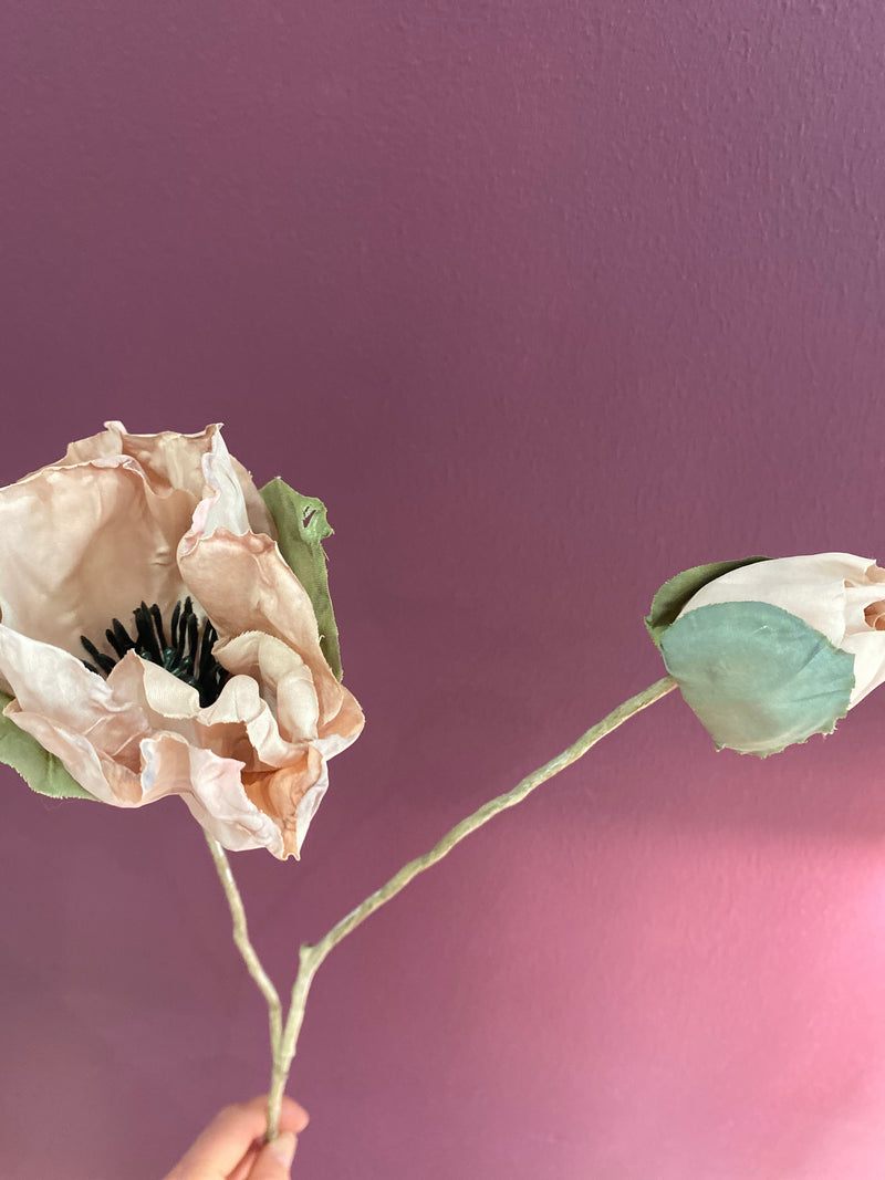 DustyPink Poppy Spray