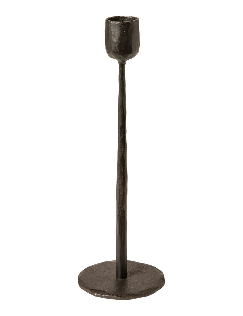 Candle Holder - Mat Black Finish - H 24cm