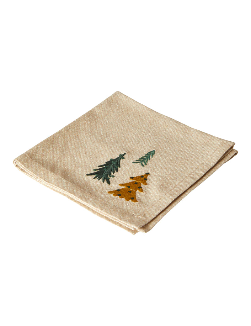 Christmas Napkin - Set/4 - Fabric - Trees