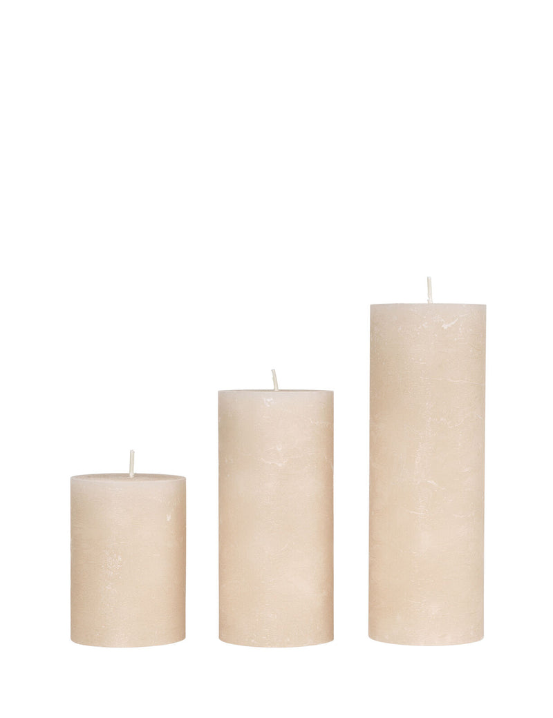 Candle - 7 x 15cm - Rustic Shell