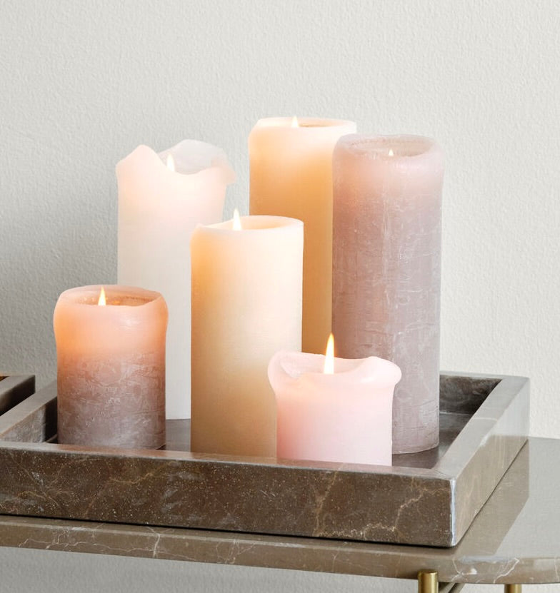 Candle - 7 x 15cm - Rustic Shell