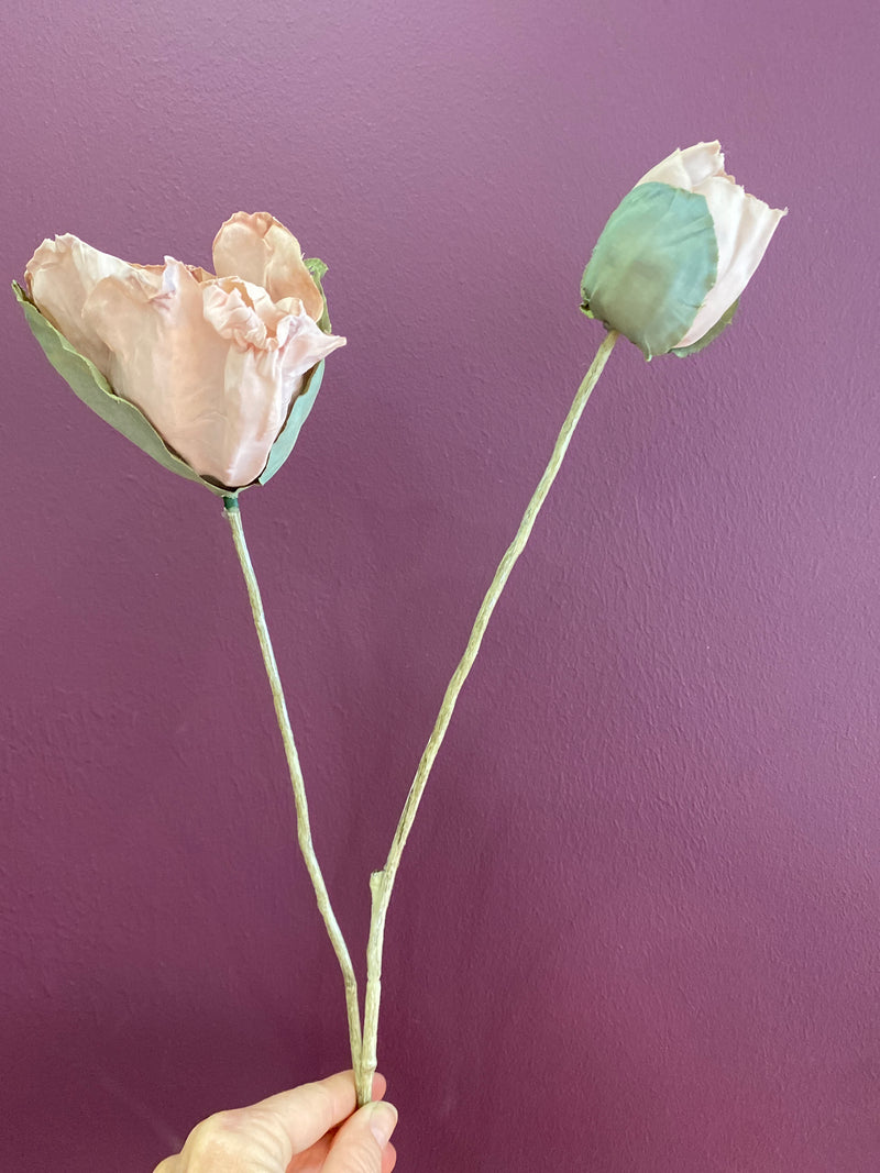 DustyPink Poppy Spray