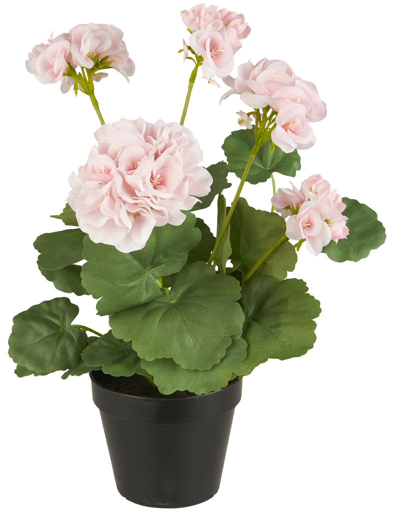 Geranium - Artificial Plant In Pot - Soft Pink