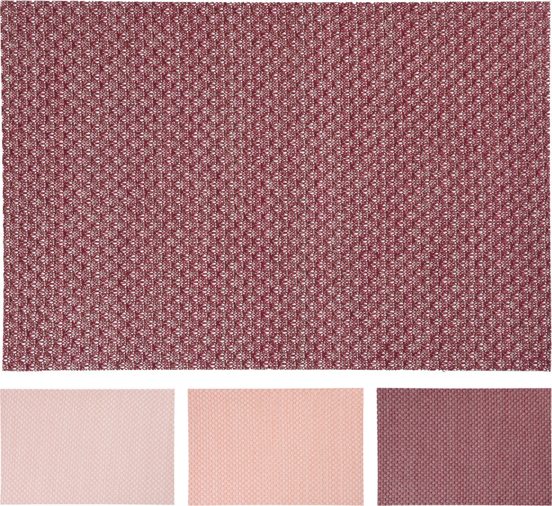 Place Mat - Burgundy - Gold Thread