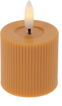Candle - LED Candle - D 5cm - Mustard