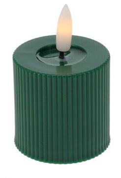 Candle - LED Candle - D 5cm - Bottle Green