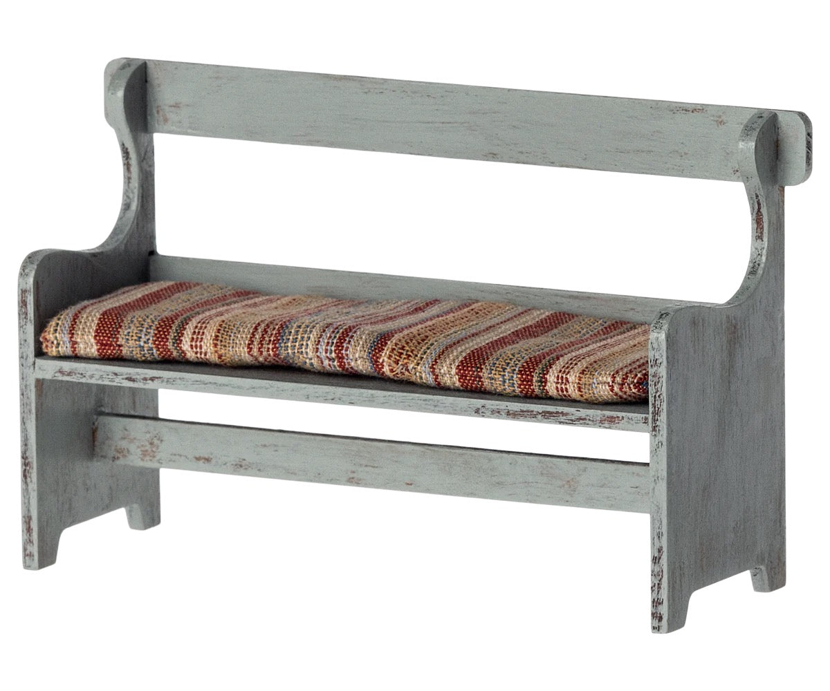Bench With Cushion - Grey