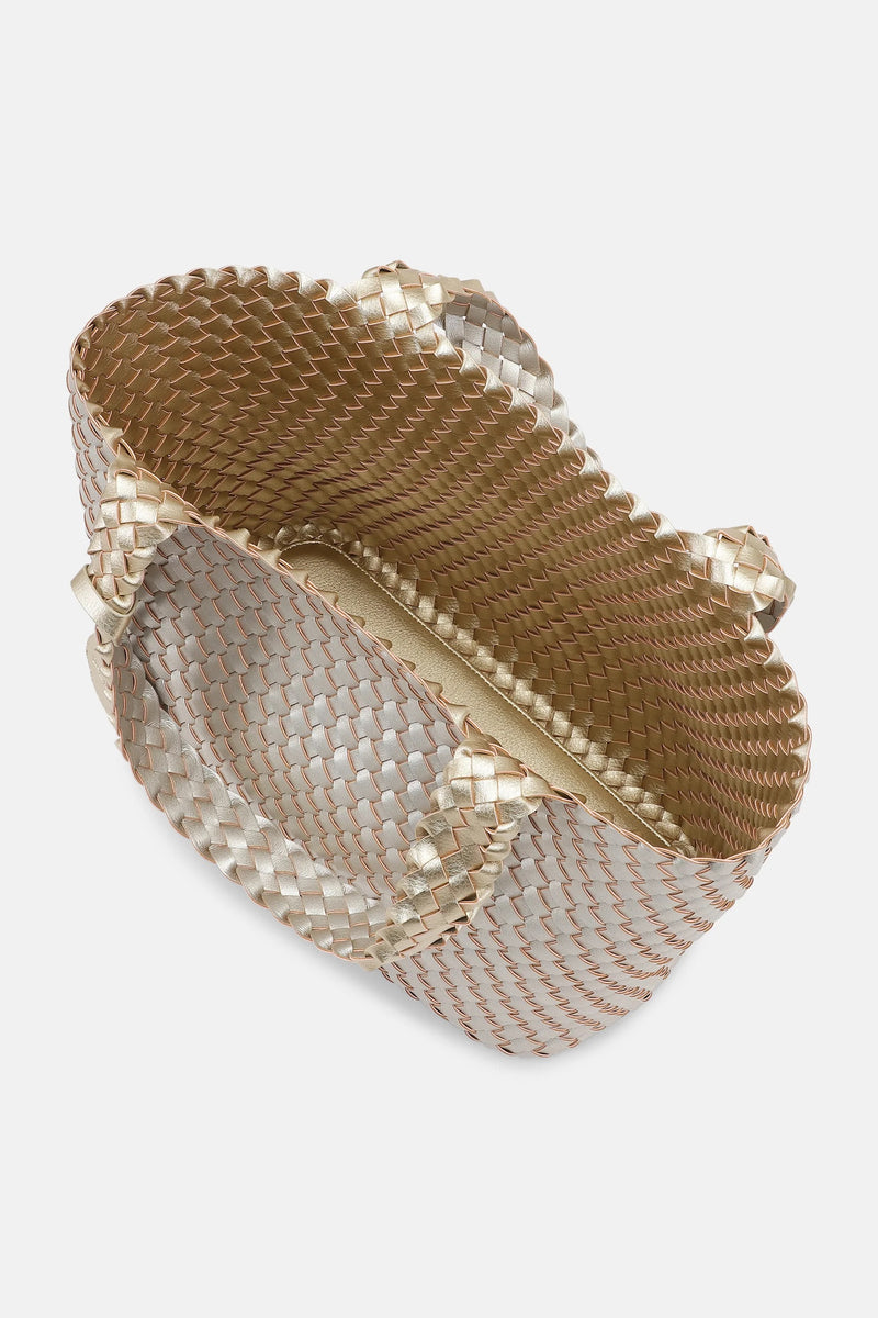 Handbag BAG08 - Woven - Platin/Silver