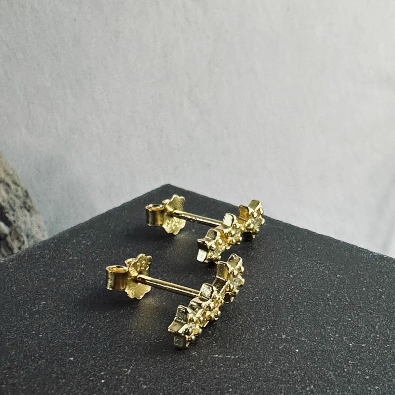 Earrings Mette - 925 Sterling Silver - Gold plated