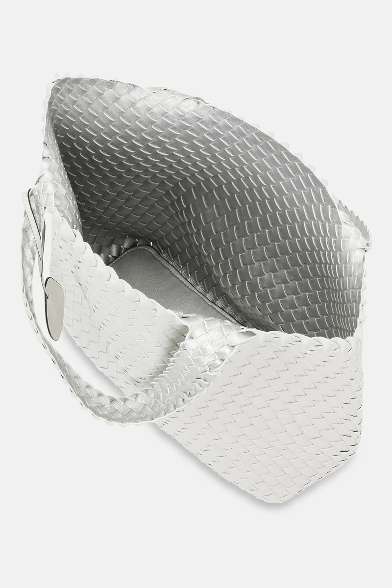 Handbag BAG08 - Woven - Moonstruck/Silver
