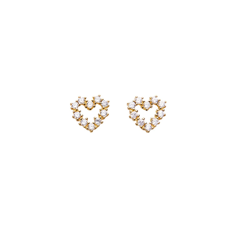 LARA - Caeur Studs - Clear