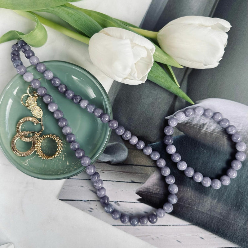 Bracelet - Natural Stones - Light Purple