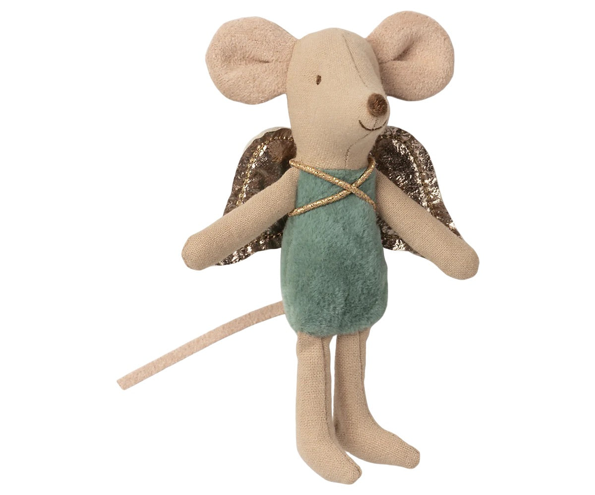 Little Fairy Mouse - Velvet Dress - Mint