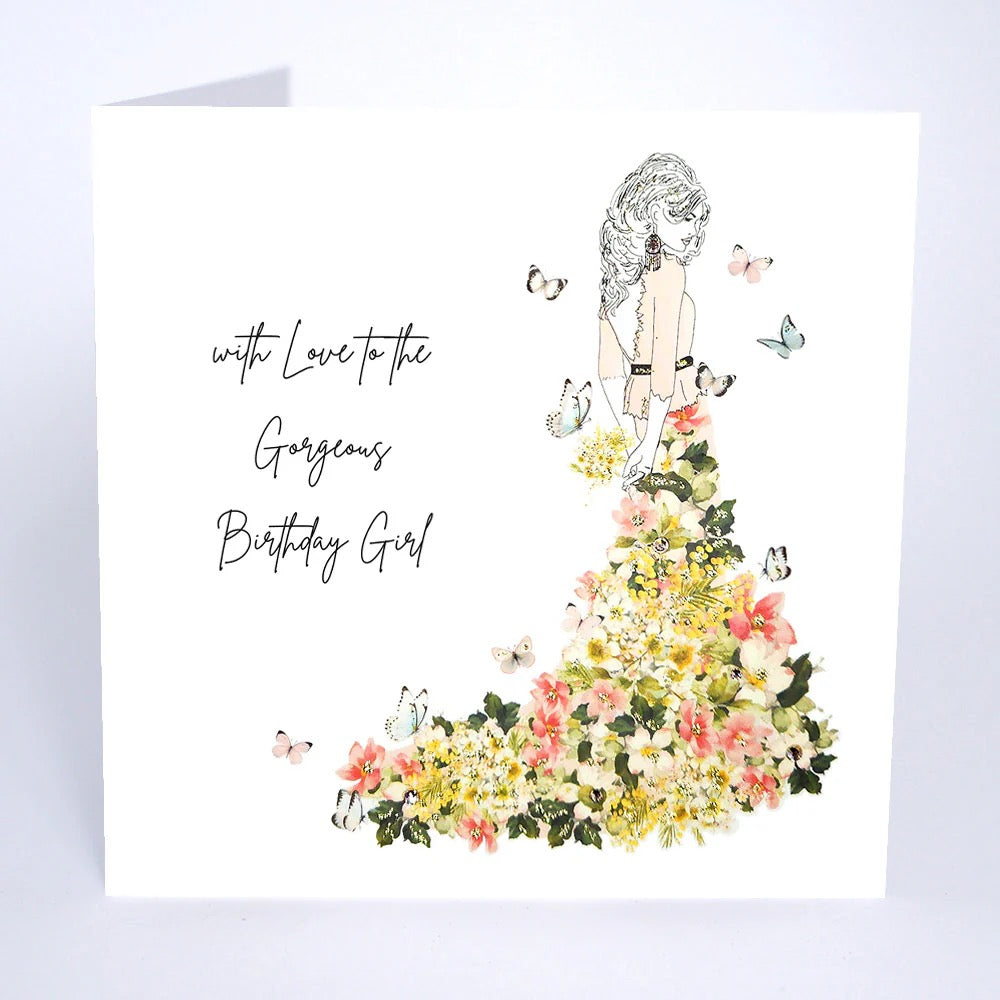 Card 16x16cm - With Love To The Gorgeous Birthday Girl