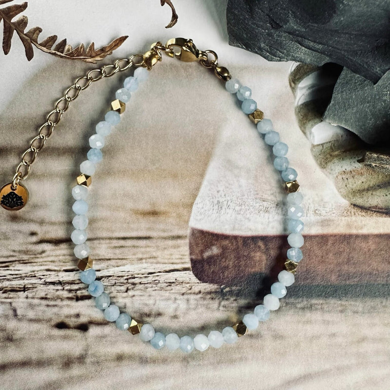 Bracelet - Semi Precious Stones-Aquamarine