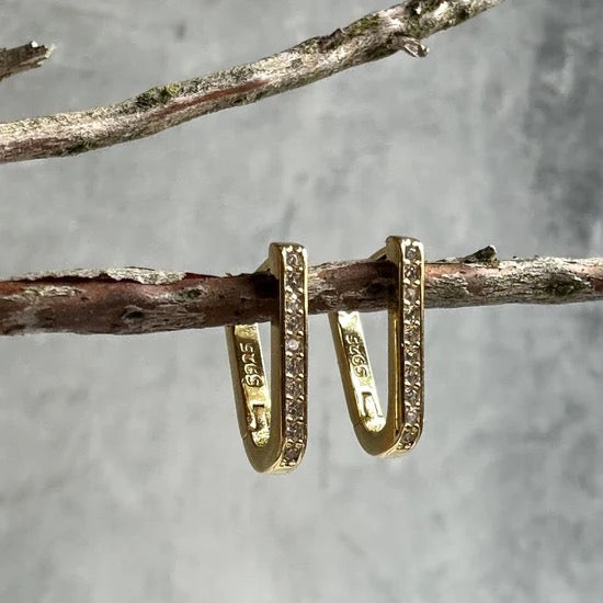 EVALISA - Earrings 925 Sterling Silver - Gold plated