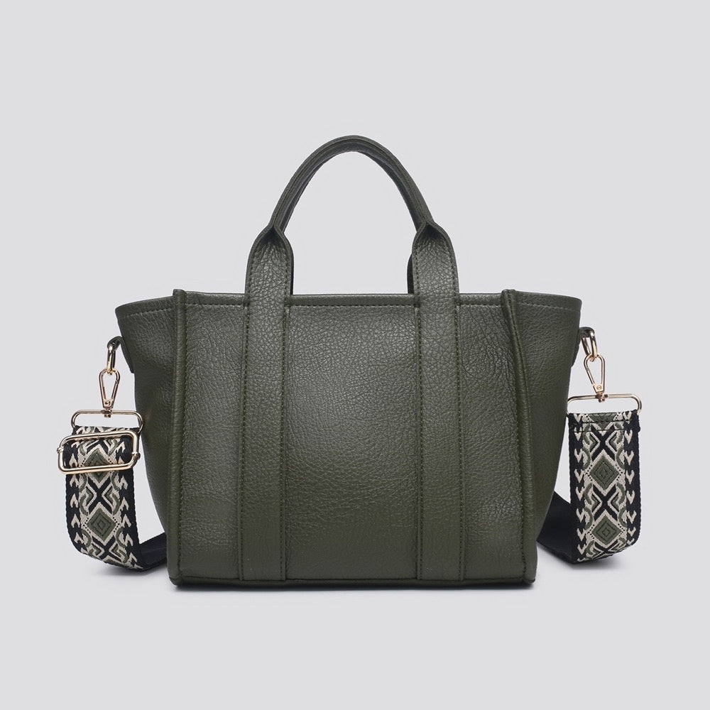 Tote Bag Small Woven - Non Leather - Army