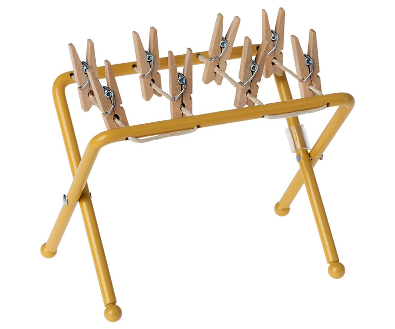 Drying Rack with Pegs - Yellow