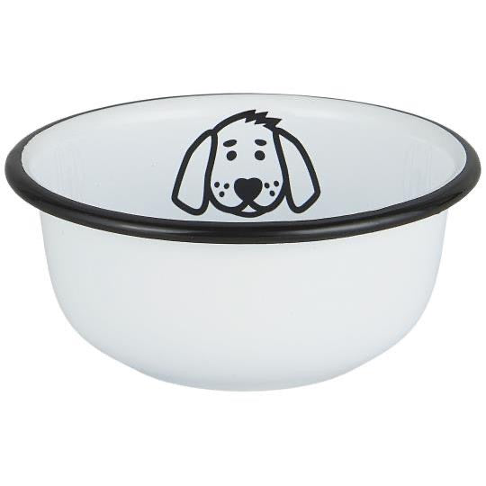 Dog Bowl - Enamel - Mini - White