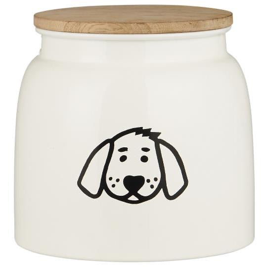 Dog Treats Jar - Ceramic - Large - White