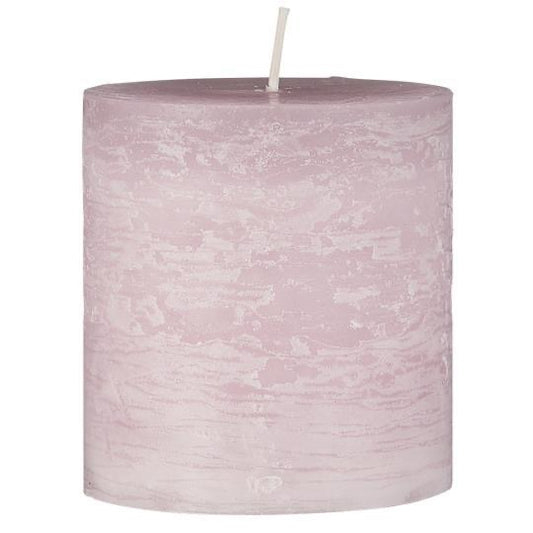 Block Candle - Rustic LIGHT PINK - Choose Size