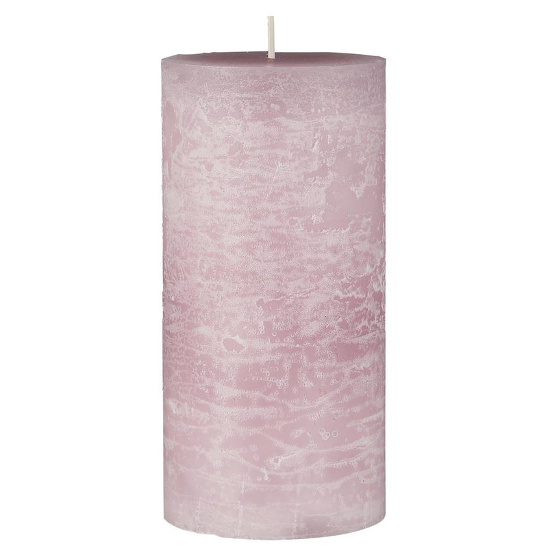 Block Candle - Rustic LIGHT PINK - Choose Size