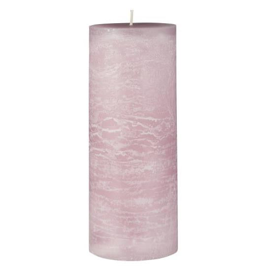 Block Candle - Rustic LIGHT PINK - Choose Size